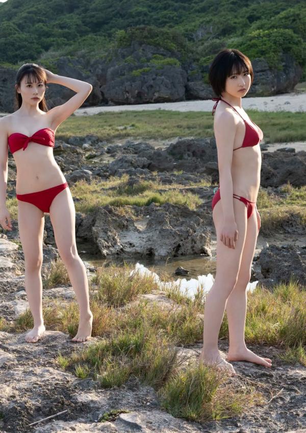    かすみ草とステラ 有岡ちひろ_小柴美羽_比賀ハル写真集 『 複雑な関係 』 校园泳装比基尼清纯甜美青春写真第73张图片