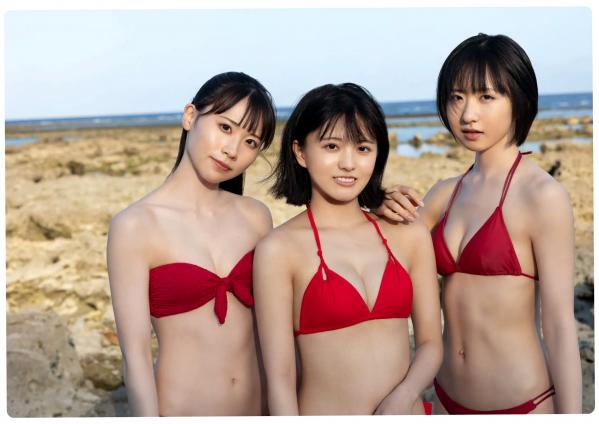    かすみ草とステラ 有岡ちひろ_小柴美羽_比賀ハル写真集 『 複雑な関係 』 校园泳装比基尼清纯甜美青春写真第81张图片