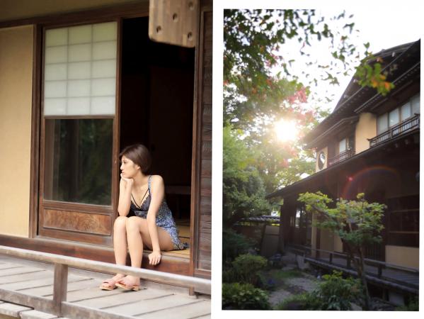    九十九メイ【グラビア写真集】蓝色蕾丝内衣黑丝诱惑与居家清纯私房照第8张图片