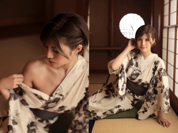   九十九メイ【グラビア写真集】蓝色蕾丝内衣黑丝诱惑与居家清纯私房照第27张图片