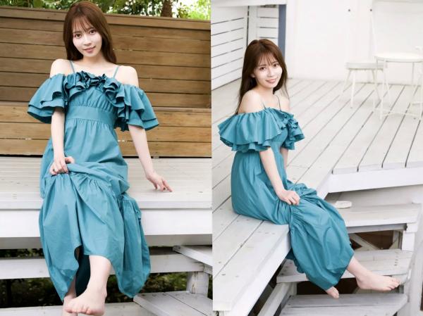    水瀬さらら - ICONIC：清新露肩长裙写真，日系氧气女神甜美气质大赏第6张图片