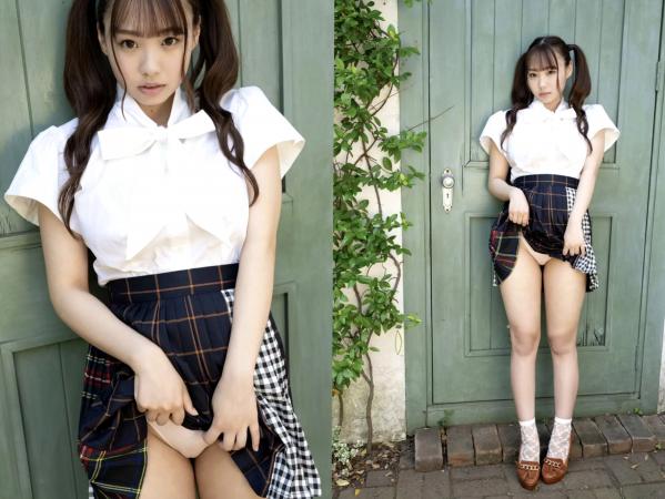   清原みゆう - 童颜巨乳双马尾造型，解锁极致诱惑私房照，白衬衫与格纹裙尽显白嫩美肌与傲人曲线第3张图片