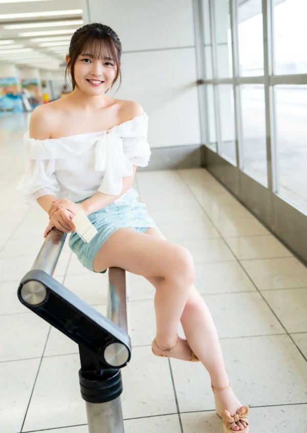    福留光帆 - 正直、カワイイ！邻家女孩清纯泳装写真，元气满满的治愈系甜心大片第2张图片