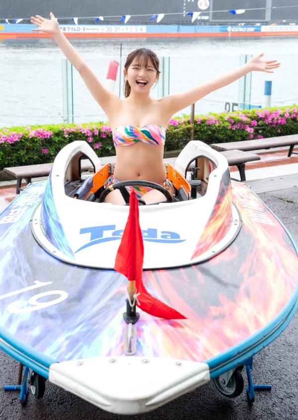    福留光帆 - 正直、カワイイ！邻家女孩清纯泳装写真，元气满满的治愈系甜心大片第11张图片