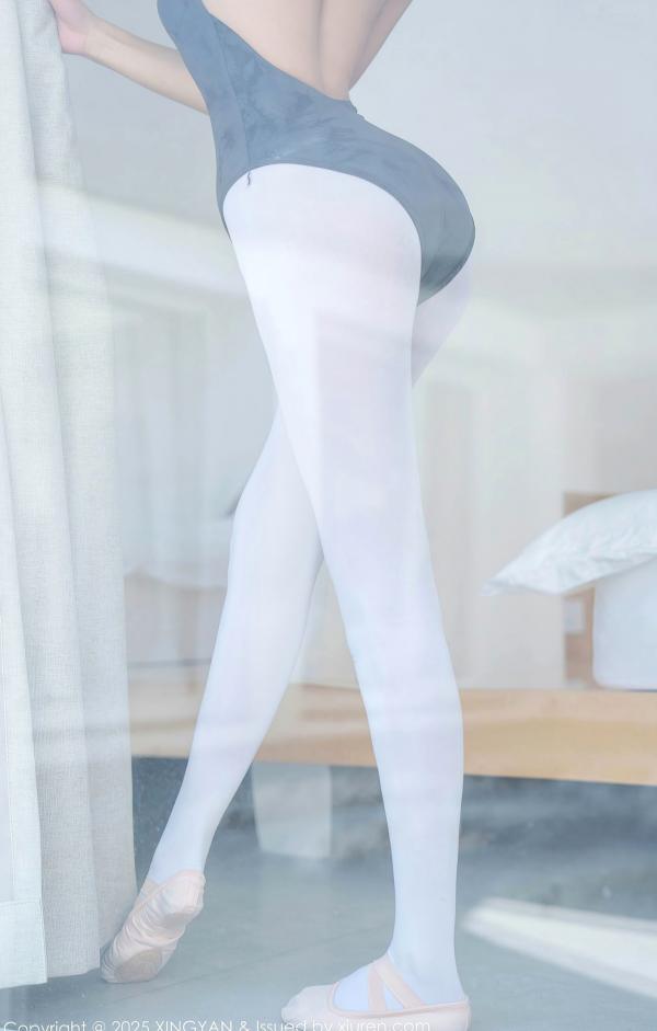    XingYan星颜社-345-星冉：深色芭蕾舞服搭配白色丝袜，诱惑私房艺术写真，尽显曼妙身姿与修长美腿第20张图片