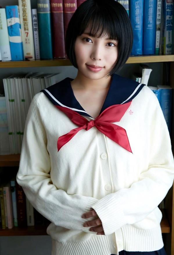    Kaoru Yasui 安位薫 - Delusion after school date 妄想放课后约会，教室主题校服写真，黑丝美腿清纯诱惑，日系少女感十足第12张图片