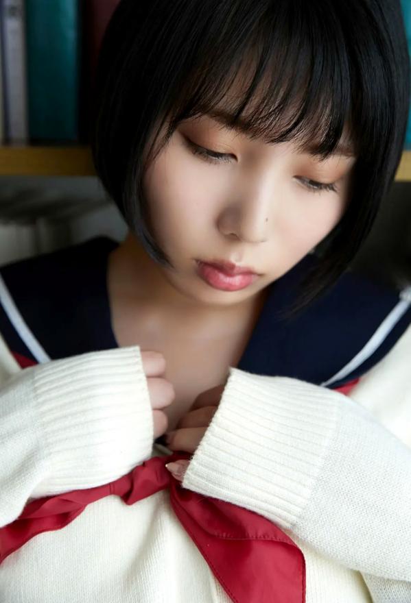    Kaoru Yasui 安位薫 - Delusion after school date 妄想放课后约会，教室主题校服写真，黑丝美腿清纯诱惑，日系少女感十足第13张图片
