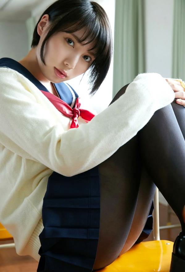    Kaoru Yasui 安位薫 - Delusion after school date 妄想放课后约会，教室主题校服写真，黑丝美腿清纯诱惑，日系少女感十足第20张图片