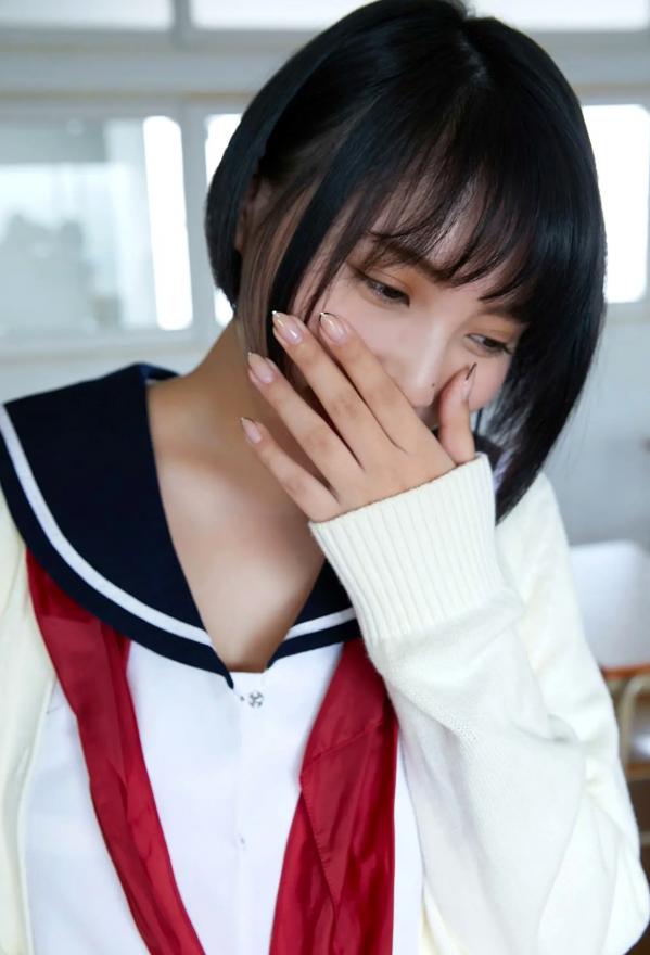    Kaoru Yasui 安位薫 - Delusion after school date 妄想放课后约会，教室主题校服写真，黑丝美腿清纯诱惑，日系少女感十足第35张图片