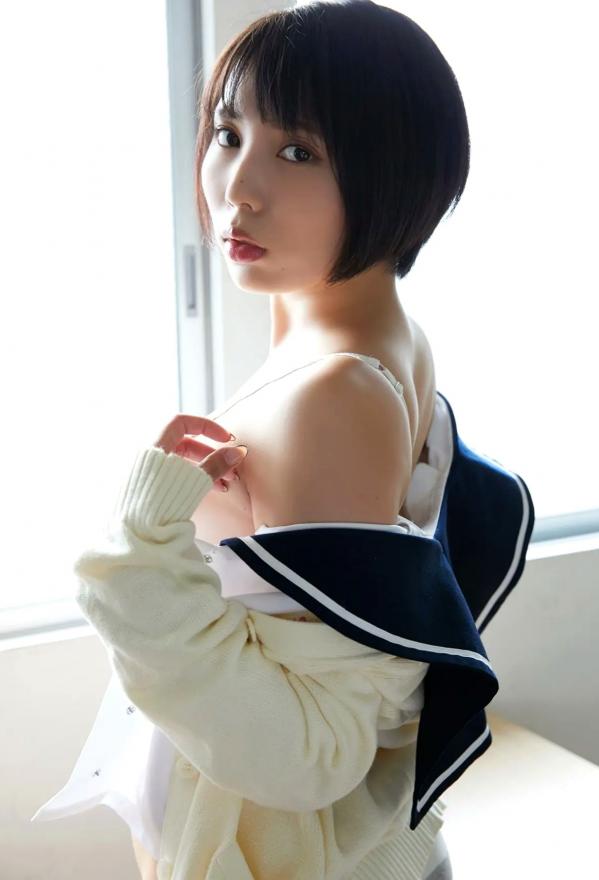    Kaoru Yasui 安位薫 - Delusion after school date 妄想放课后约会，教室主题校服写真，黑丝美腿清纯诱惑，日系少女感十足第50张图片