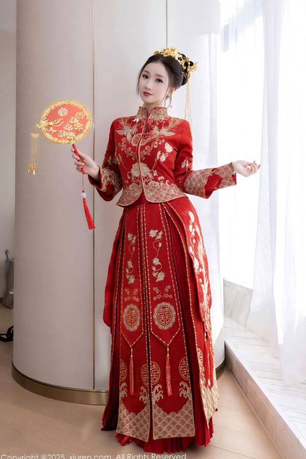    XiuRen秀人网-9811-杏子Yada-中式红衣新娘-性感内衣私房-古典韵味与大胆诱惑-2025.01.24第2张图片
