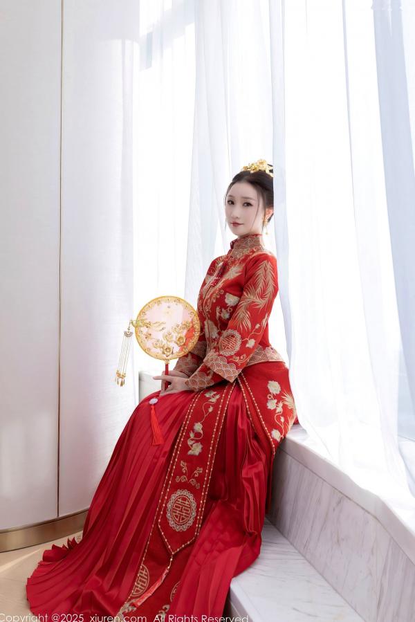    XiuRen秀人网-9811-杏子Yada-中式红衣新娘-性感内衣私房-古典韵味与大胆诱惑-2025.01.24第4张图片