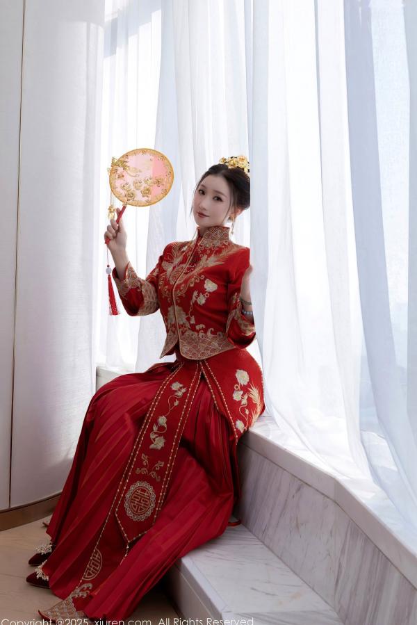    XiuRen秀人网-9811-杏子Yada-中式红衣新娘-性感内衣私房-古典韵味与大胆诱惑-2025.01.24第6张图片