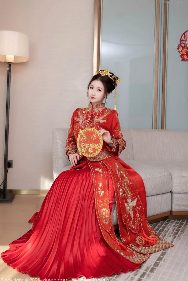    XiuRen秀人网-9811-杏子Yada-中式红衣新娘-性感内衣私房-古典韵味与大胆诱惑-2025.01.24第10张图片