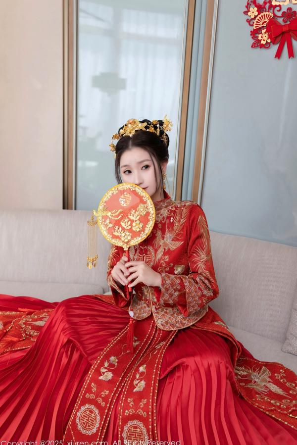    XiuRen秀人网-9811-杏子Yada-中式红衣新娘-性感内衣私房-古典韵味与大胆诱惑-2025.01.24第16张图片