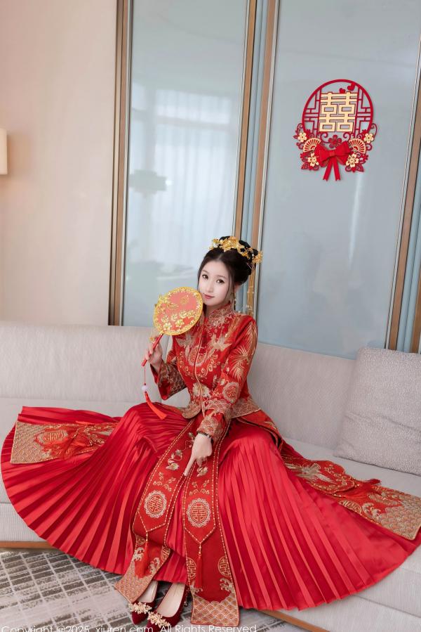    XiuRen秀人网-9811-杏子Yada-中式红衣新娘-性感内衣私房-古典韵味与大胆诱惑-2025.01.24第18张图片