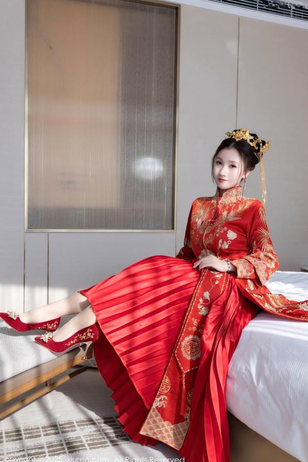    XiuRen秀人网-9811-杏子Yada-中式红衣新娘-性感内衣私房-古典韵味与大胆诱惑-2025.01.24第23张图片