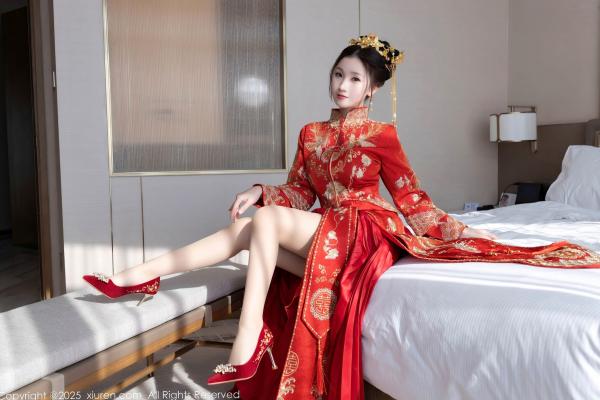    XiuRen秀人网-9811-杏子Yada-中式红衣新娘-性感内衣私房-古典韵味与大胆诱惑-2025.01.24第24张图片