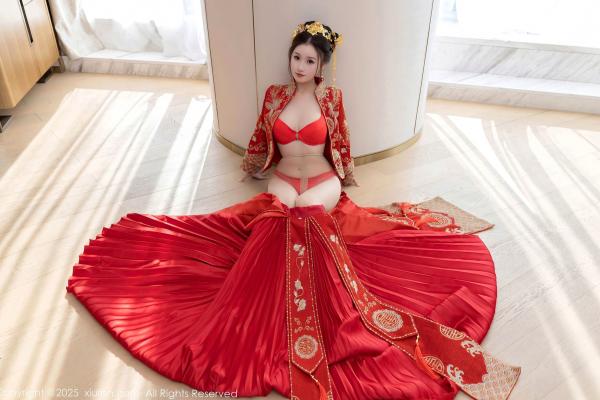    XiuRen秀人网-9811-杏子Yada-中式红衣新娘-性感内衣私房-古典韵味与大胆诱惑-2025.01.24第55张图片