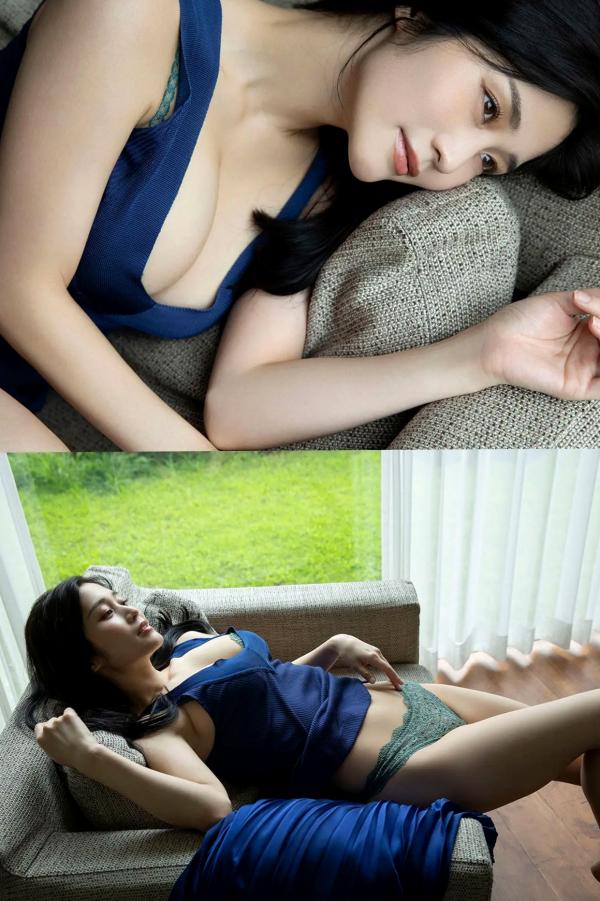    Rin Takahashi 高橋凛 - Ideal body 理想ノカラダ，室内私房居家写真，性感曲线蓝裙红内衣尽显诱惑第15张图片