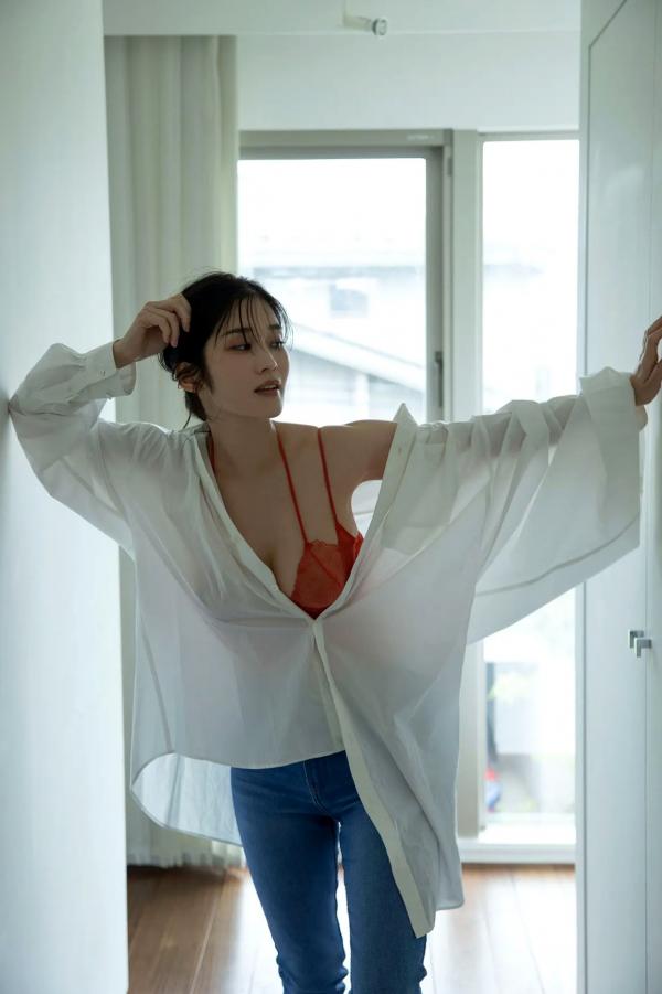    Rin Takahashi 高橋凛 - Ideal body 理想ノカラダ，室内私房居家写真，性感曲线蓝裙红内衣尽显诱惑第58张图片