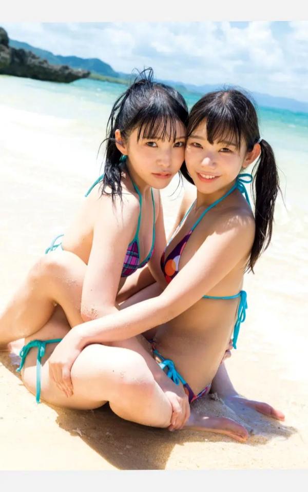    Marina Nagasawa 長澤茉里奈 & Seera Nagasawa 長澤聖愛 - W pocchi 日系户外写真，清新童颜女神沙滩唯美画报第14张图片