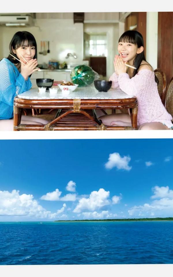    Marina Nagasawa 長澤茉里奈 & Seera Nagasawa 長澤聖愛 - W pocchi 日系户外写真，清新童颜女神沙滩唯美画报第29张图片