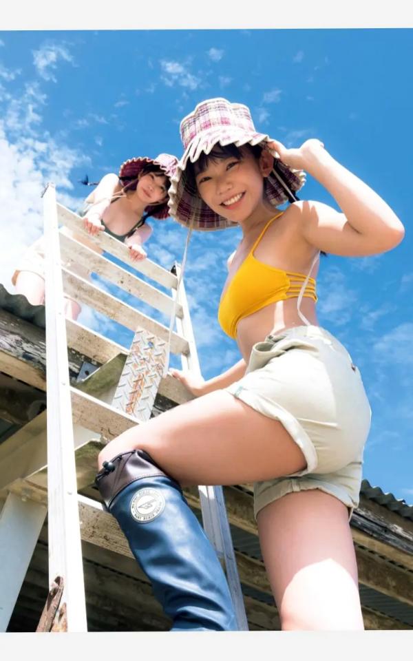    Marina Nagasawa 長澤茉里奈 & Seera Nagasawa 長澤聖愛 - W pocchi 日系户外写真，清新童颜女神沙滩唯美画报第61张图片