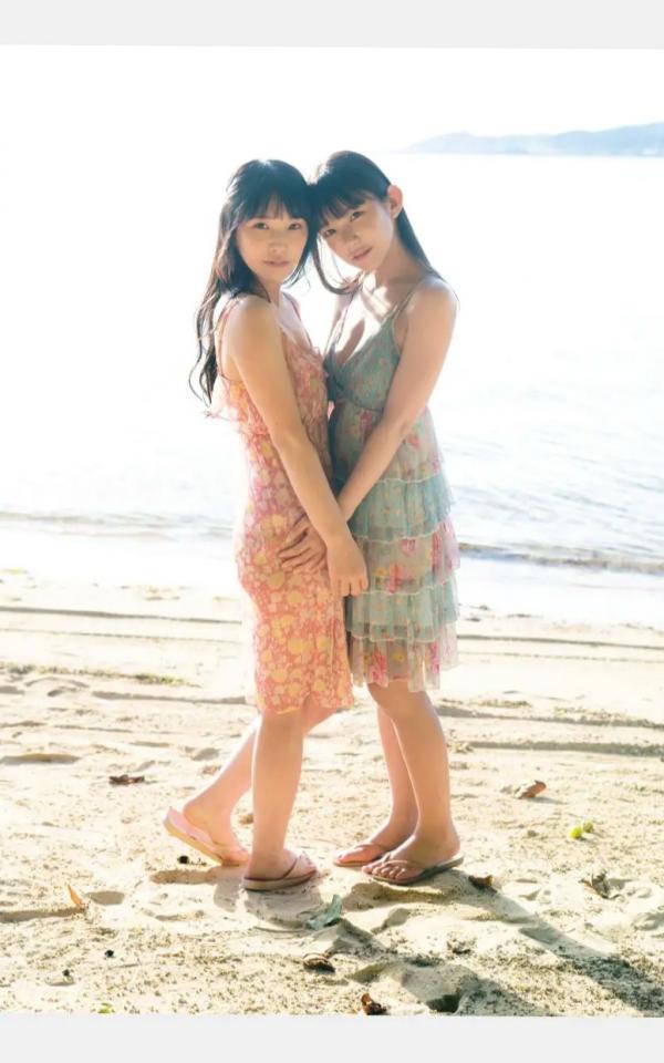    Marina Nagasawa 長澤茉里奈 & Seera Nagasawa 長澤聖愛 - W pocchi 日系户外写真，清新童颜女神沙滩唯美画报第104张图片