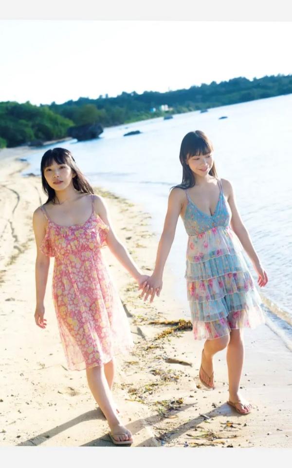    Marina Nagasawa 長澤茉里奈 & Seera Nagasawa 長澤聖愛 - W pocchi 日系户外写真，清新童颜女神沙滩唯美画报第106张图片