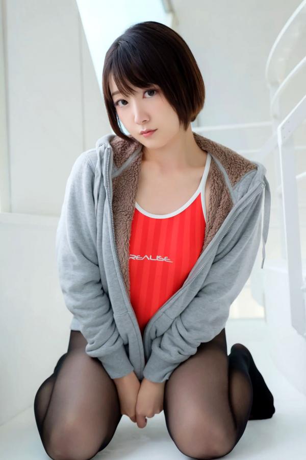    Fukami Akane 深見あかね - 极品竞技泳衣写真，清纯短发制服诱惑，极致美腿美臀精选集第49张图片