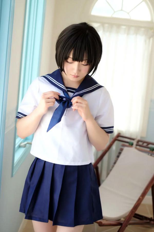    Fukami Akane 深見あかね - 极品竞技泳衣写真，清纯短发制服诱惑，极致美腿美臀精选集第57张图片