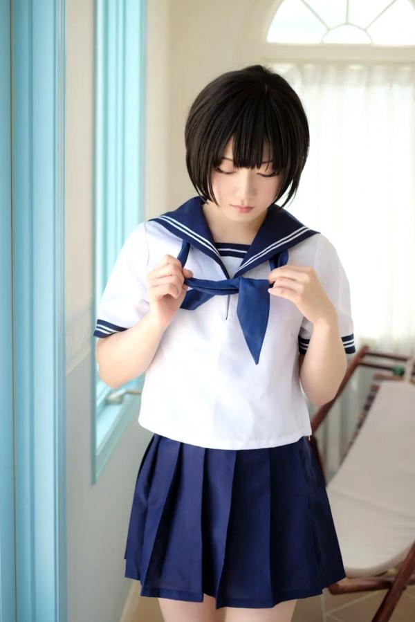    Fukami Akane 深見あかね - 极品竞技泳衣写真，清纯短发制服诱惑，极致美腿美臀精选集第58张图片