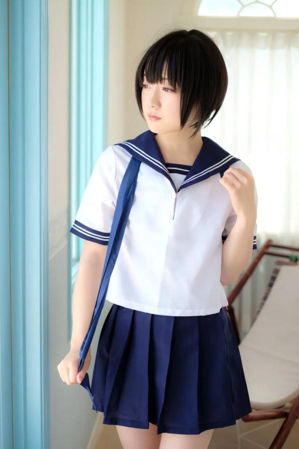    Fukami Akane 深見あかね - 极品竞技泳衣写真，清纯短发制服诱惑，极致美腿美臀精选集第60张图片