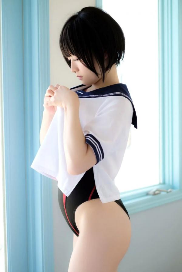    Fukami Akane 深見あかね - 极品竞技泳衣写真，清纯短发制服诱惑，极致美腿美臀精选集第70张图片