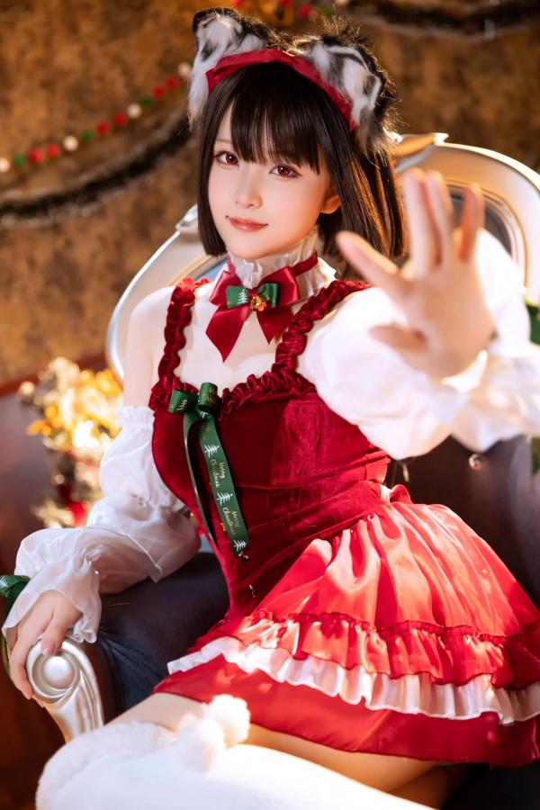    屿鱼 - 圣诞节限定cosplay，化身梦幻兽耳甜心，演绎极致诱惑与节日氛围感第14张图片
