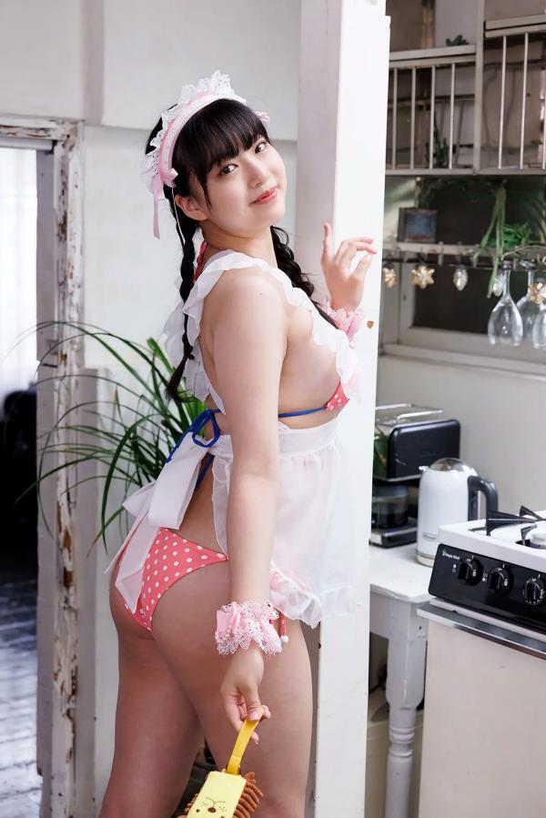    [Minisuka.tv] Maaya Obana 小花真彩 - 甜美女仆装比基尼诱惑，清纯童颜与傲人身材的极致碰撞，室内居家清新写真第13张图片