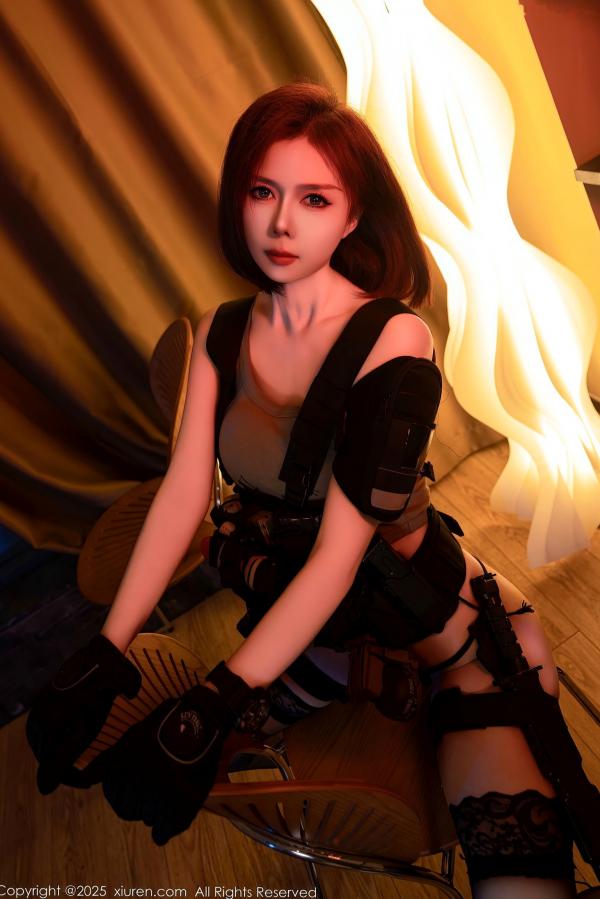    XiuRen秀人网-9759-白芷yy-帅气短发美女制服特种兵黑丝-2025.01.15第21张图片