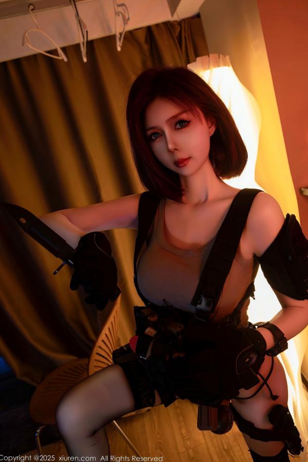    XiuRen秀人网-9759-白芷yy-帅气短发美女制服特种兵黑丝-2025.01.15第26张图片