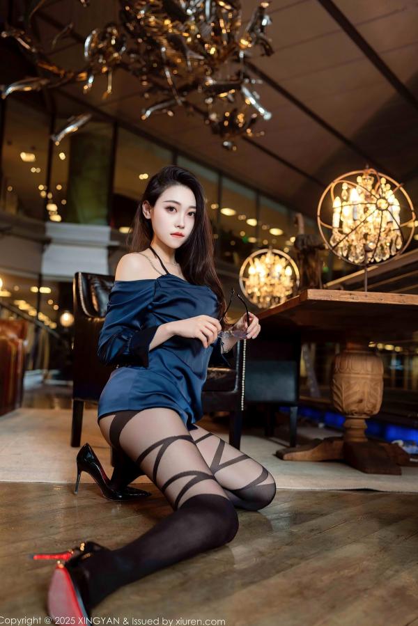    XingYan星颜社-328-清妙-极致私房大尺度写真，曲线诱惑与性感黑丝的巅峰碰撞第12张图片