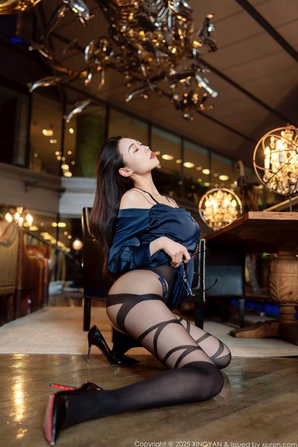    XingYan星颜社-328-清妙-极致私房大尺度写真，曲线诱惑与性感黑丝的巅峰碰撞第13张图片