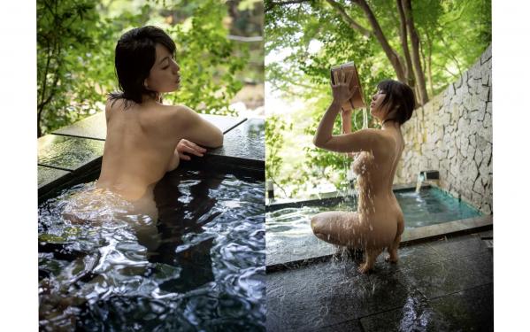    永岡怜子「花一華」未公开100张超完全版：日系温泉私房大尺度写真，湿身透视与极致诱惑尽显绝美身姿第23张图片