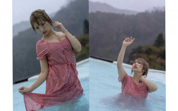    乙アリス - Hottie World 湿身雨中优雅长裙与运动风蕾丝内衣私房写真第27张图片