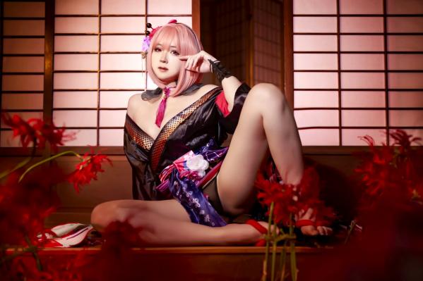    奈奈紀 - Mori Calliope 精致和服Cosplay大尺度写真，曼珠沙华唯美诱惑第3张图片
