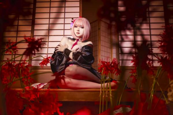    奈奈紀 - Mori Calliope 精致和服Cosplay大尺度写真，曼珠沙华唯美诱惑第4张图片