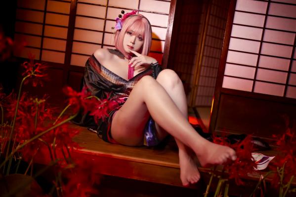    奈奈紀 - Mori Calliope 精致和服Cosplay大尺度写真，曼珠沙华唯美诱惑第7张图片