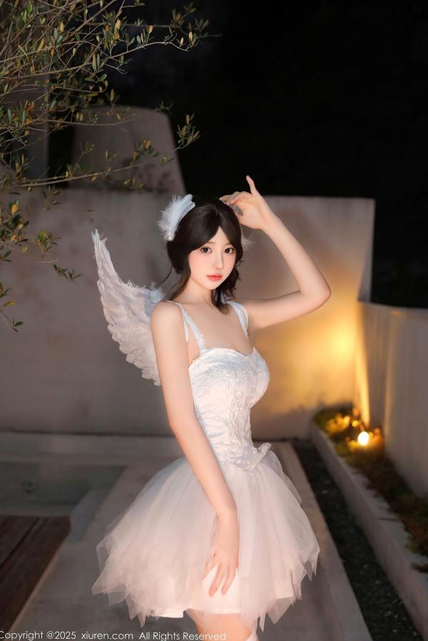    XiuRen秀人网-9742-桃妖夭-白色天使短纱裙白丝爆乳萝莉-2025.01.10第4张图片