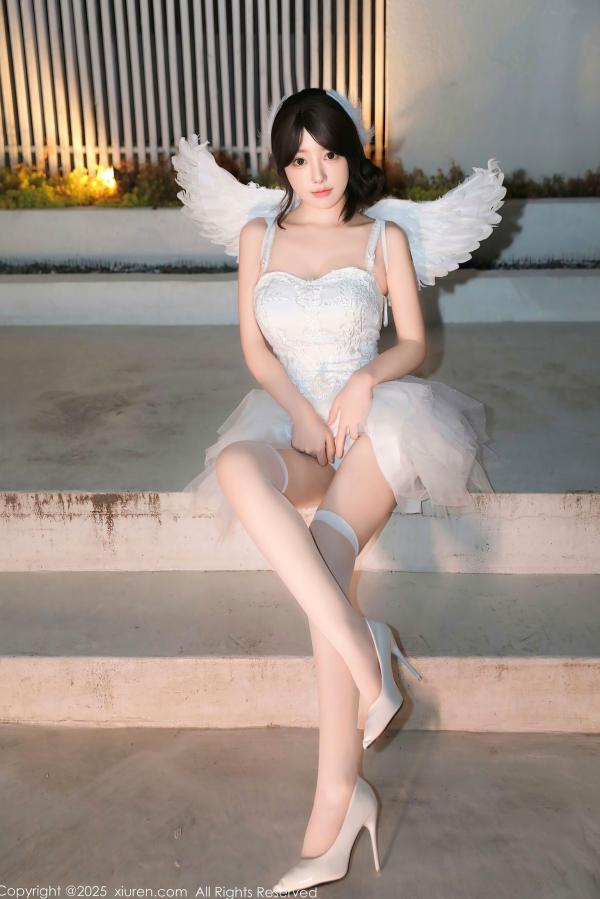    XiuRen秀人网-9742-桃妖夭-白色天使短纱裙白丝爆乳萝莉-2025.01.10第10张图片