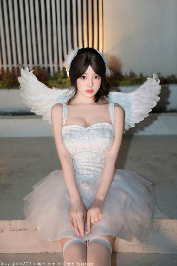    XiuRen秀人网-9742-桃妖夭-白色天使短纱裙白丝爆乳萝莉-2025.01.10第11张图片
