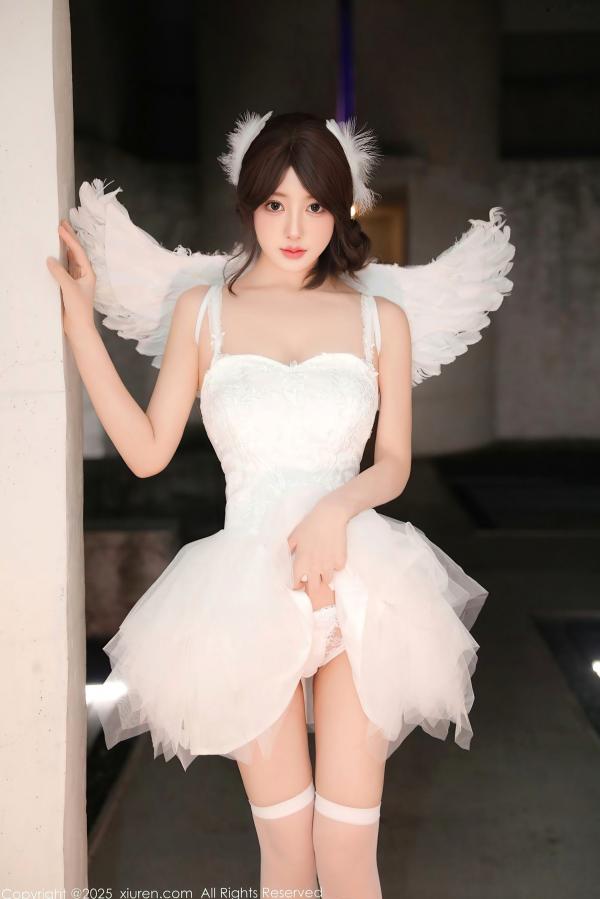    XiuRen秀人网-9742-桃妖夭-白色天使短纱裙白丝爆乳萝莉-2025.01.10第21张图片